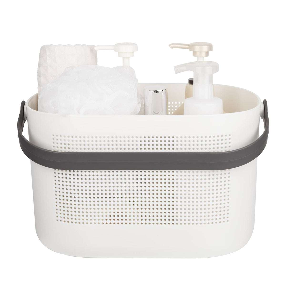 Plastic Portable Shower Caddy Basket, Storage Organizer with Handle, Yellow
