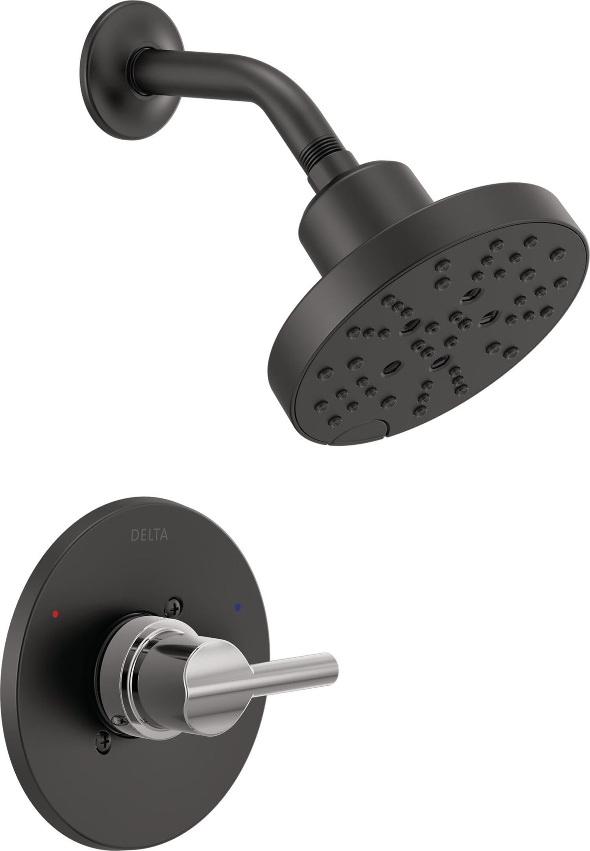 Delta Nicoli 14 Series H2Okinetic Shower Faucet Set, Brushed Gold Shower Head and Handle Set, Valve Trim Kit, Champagne Bronze 142749-CZ (Shower Valve Included)