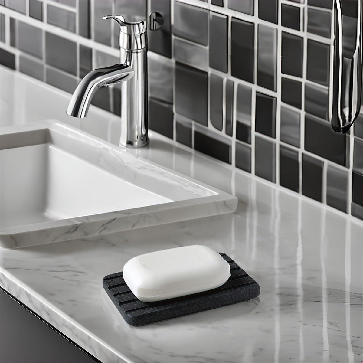 Diatomite Stone Soap Dish, Quick Drying Tray Soap Holder 2PCS
