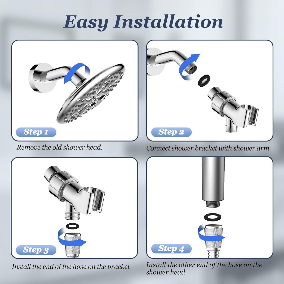 PWERAN Filtered Shower Head with Handheld,High Pressure Shower Heads Filter