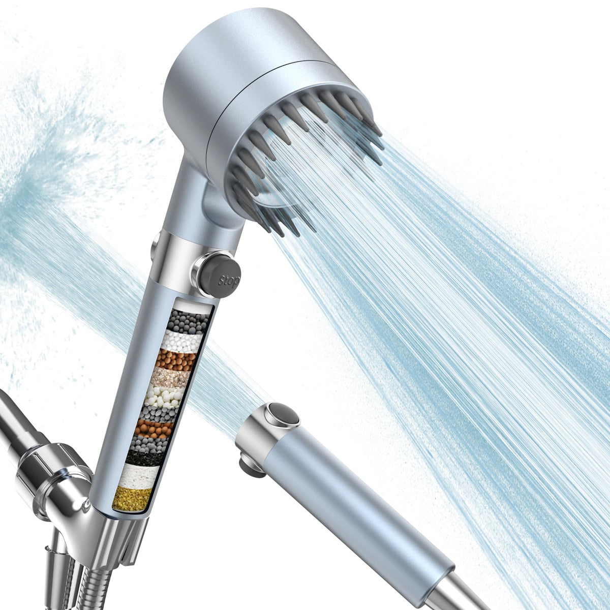 PWERAN Filtered Shower Head with Handheld,High Pressure Shower Heads Filter