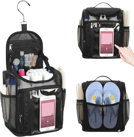 Bagmoly Hanging Shower Caddy Portable - Travel Toiletry Bag for College