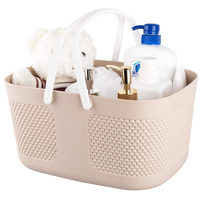 rejomiik Portable Plastic Shower Caddy Basket Organizer with Handles, Blue