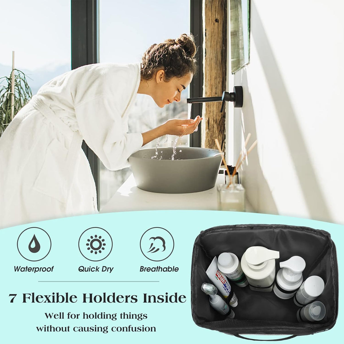 Attmu Mesh Shower Caddy Portable Dorm Room Essentials, Toiletry Tote Bag