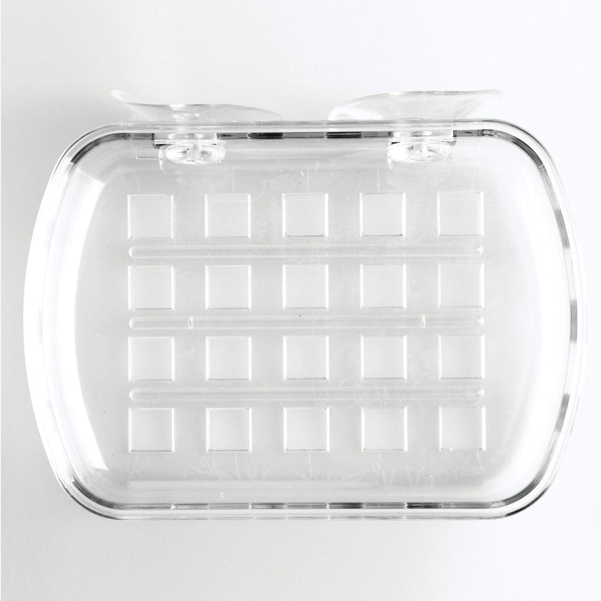 iDesign BPA-Free Plastic Suction Bar Soap Dish - 5.25" x 4" x 2", Clear,19600