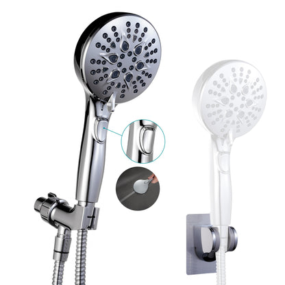 GwernKB Handheld Shower Head with ON OFF Switch & 79in Stainless Steel Hose