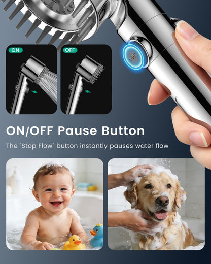Filtered Shower Head with Handheld 4PCS Filters ShowerHead