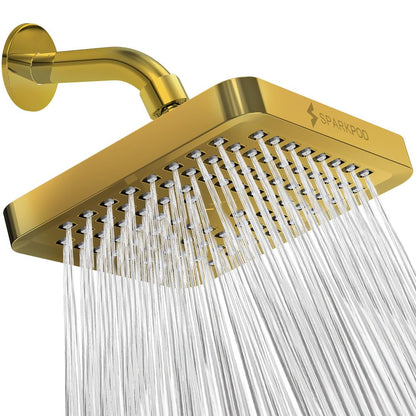 SparkPod Rain Shower Head, 6 Inch Round, Luxury Polished Chrome Finish