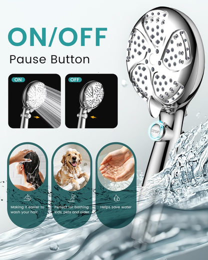 Filtered Shower Head with Handheld, High Pressure 7 Mode Shower Heads