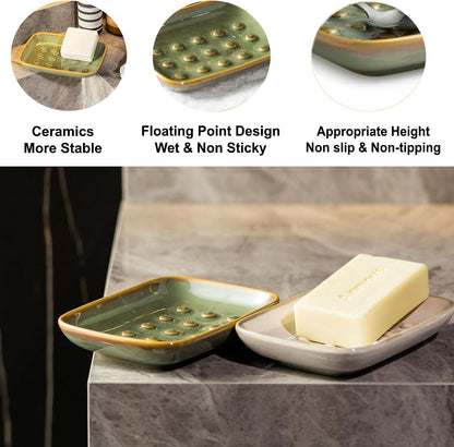 Miamolo Soap Dish for Shower & Bathroom, Floating Point Save Soap Loss