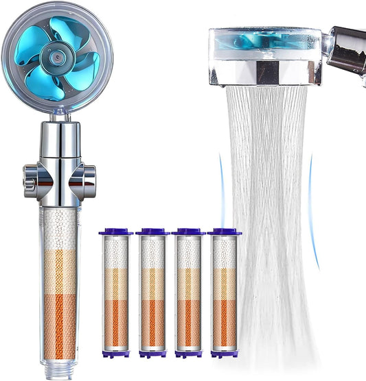 CWPW High Pressure Handheld Showerhead with filters,Vortex hydro jet Turbo
