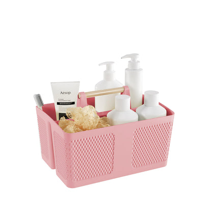 Shower Caddy Portable and Cleaning Caddy Organizer for Bathroom, Kitchen,Toiletries Storage, Caddy organizer with handle, Rust-Resistant, Durable Material(Milky White, 9.36"L×7.73"W×7.24"H)