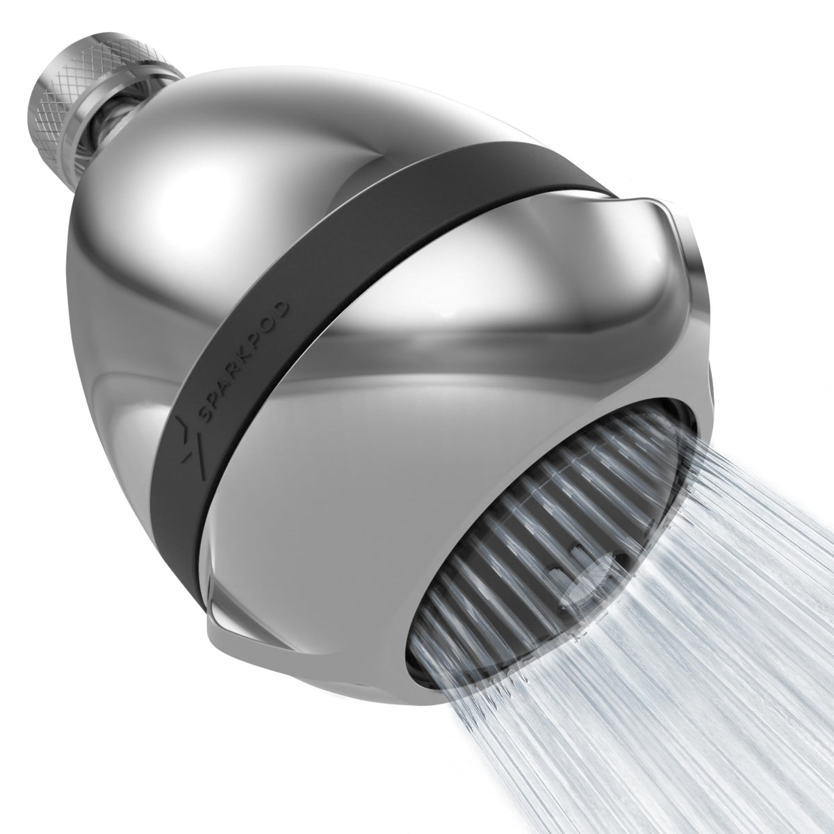 SparkPod High Pressure Shower Head, 3 Inch Fixed Showerhead, Brushed Nickel