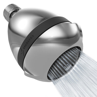 SparkPod High Pressure Shower Head, 3 Inch Fixed Showerhead, Brushed Nickel