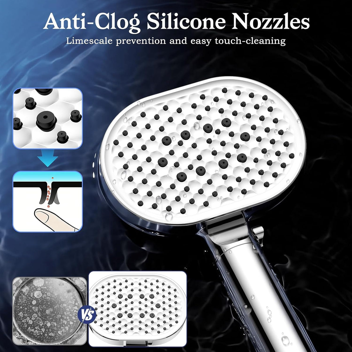 Filtered Shower Head with Handheld,High Pressure 4 Mode Shower with Filters