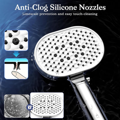Filtered Shower Head with Handheld,High Pressure 4 Mode Shower with Filters