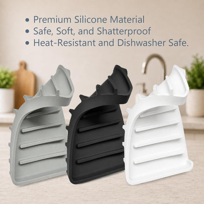 Bathway Silicone Soap Dishes for Shower, Self-Draining Bar Soap Holder Non-Slip Sink Organizer Tray for Sink, Bathroom & Kitchen, Keeps Bar Soap Dry& Dishwasher Safe, Black & Black (2 Pack)