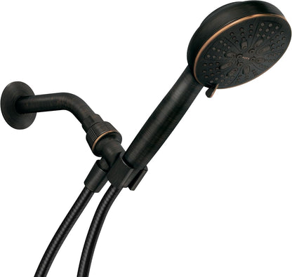 Moen Mediterranean Bronze Hydro Energetix High Pressure Shower Head with Handheld Sprayer Featuring 8 Spray Settings, 200H0BRB