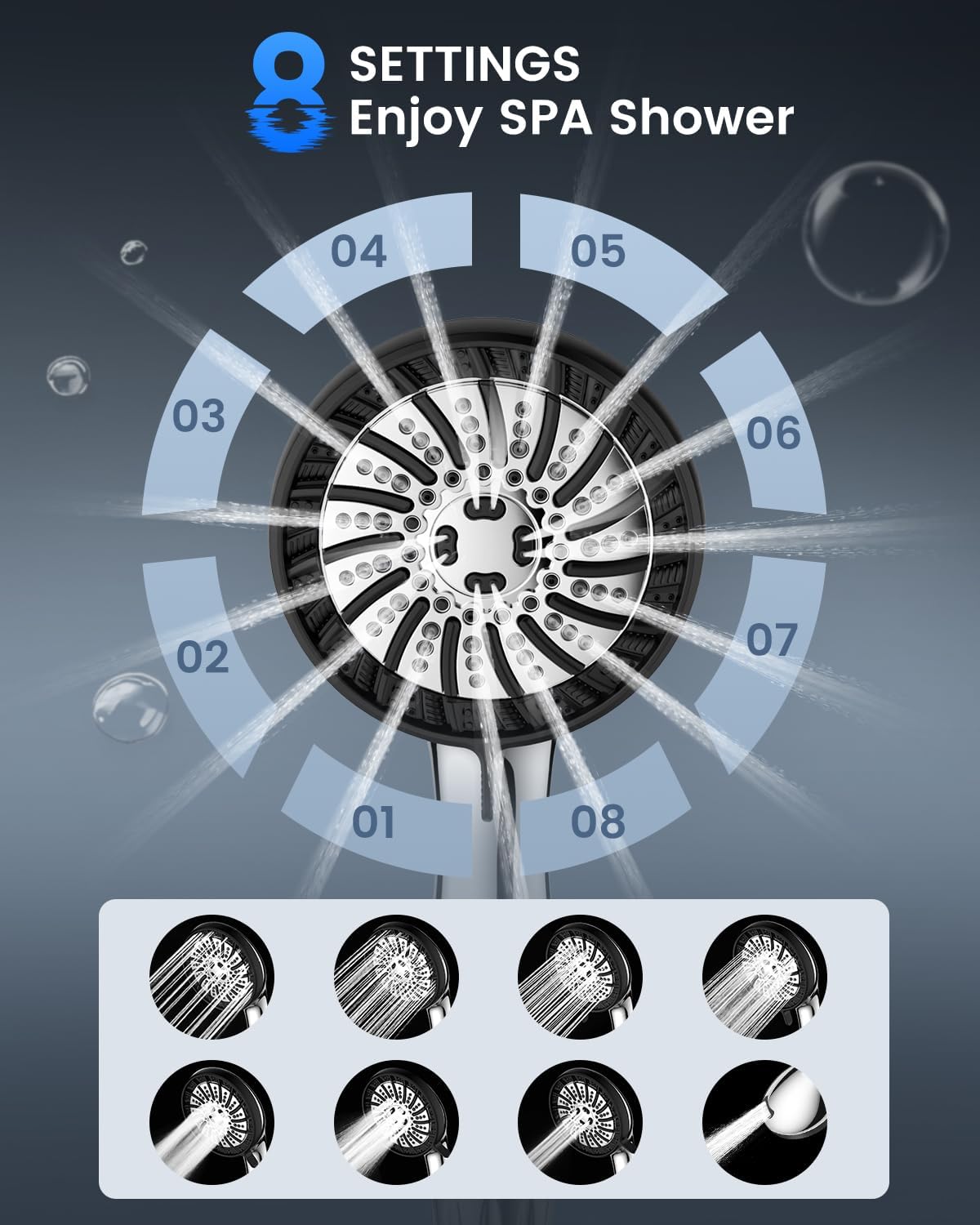 Filtered Shower Head with Handheld,High Pressure Shower Heads with Filters