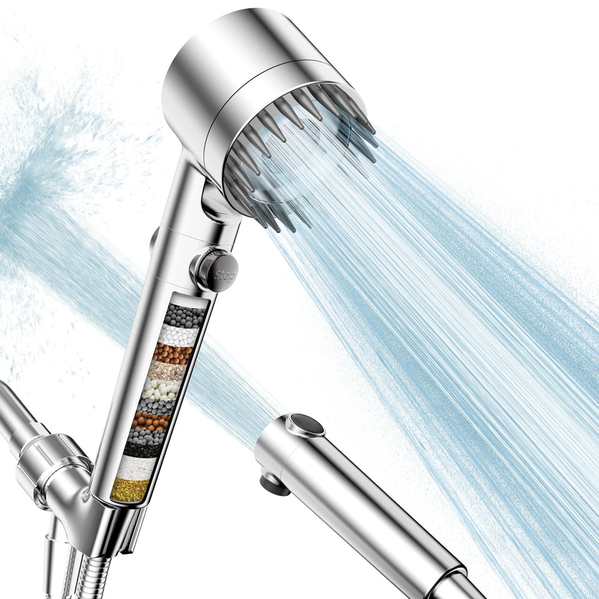 PWERAN Filtered Shower Head with Handheld,High Pressure Shower Heads Filter