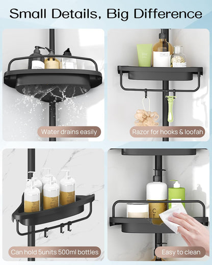 Corner Shower Caddy Tension Pole for Shampoo Holder, Stainless Steel Rod