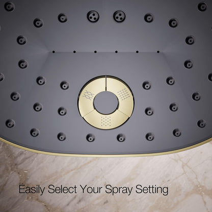Kohler 26290-G-AF Statement® Three-function showerhead, 1.75 gpm, Vibrant French Gold