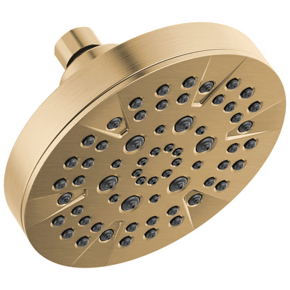 Delta 6-Setting Chrome Shower Head with High Pressure Spray, 6 Inch Round Shower Head, Showerheads, 1.75 GPM Flow Rate, Chrome 52535