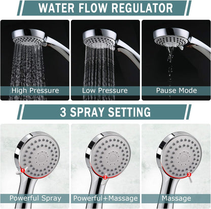 Filtered Shower Head with Handheld, High Pressure Rainfall Shower Head