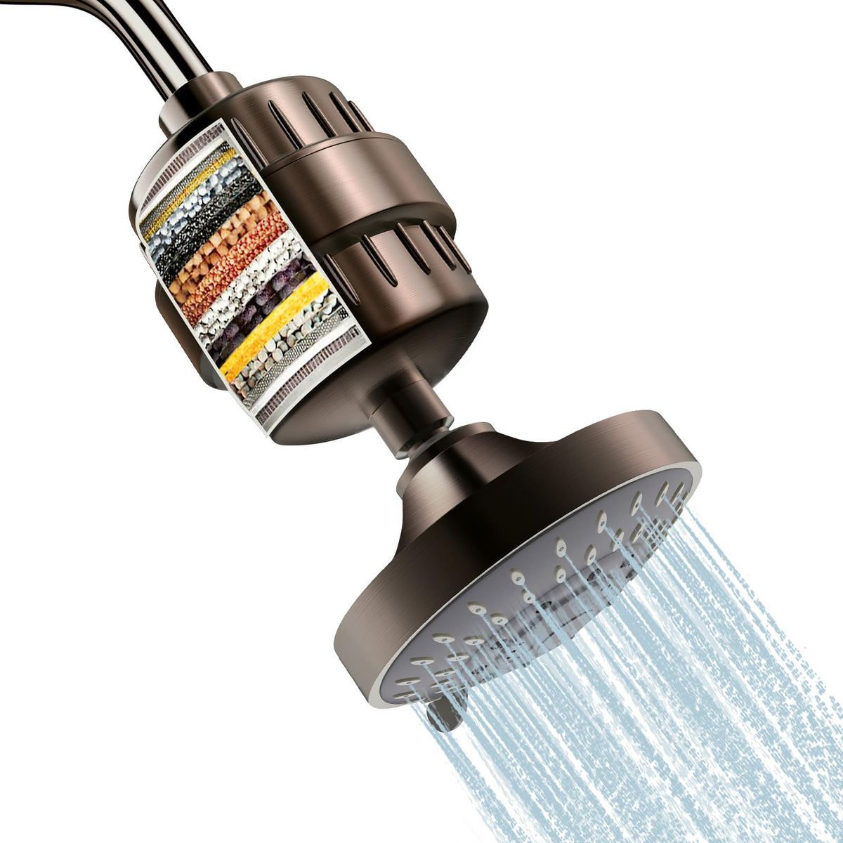 FEELSO Shower Head with Shower Filter, Filtered Shower Head for Hard Water