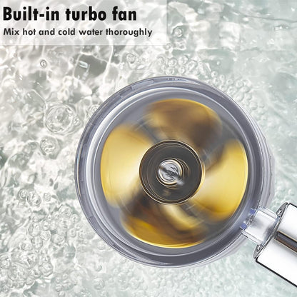 CWPW High Pressure Handheld Showerhead with filters,Vortex hydro jet Turbo