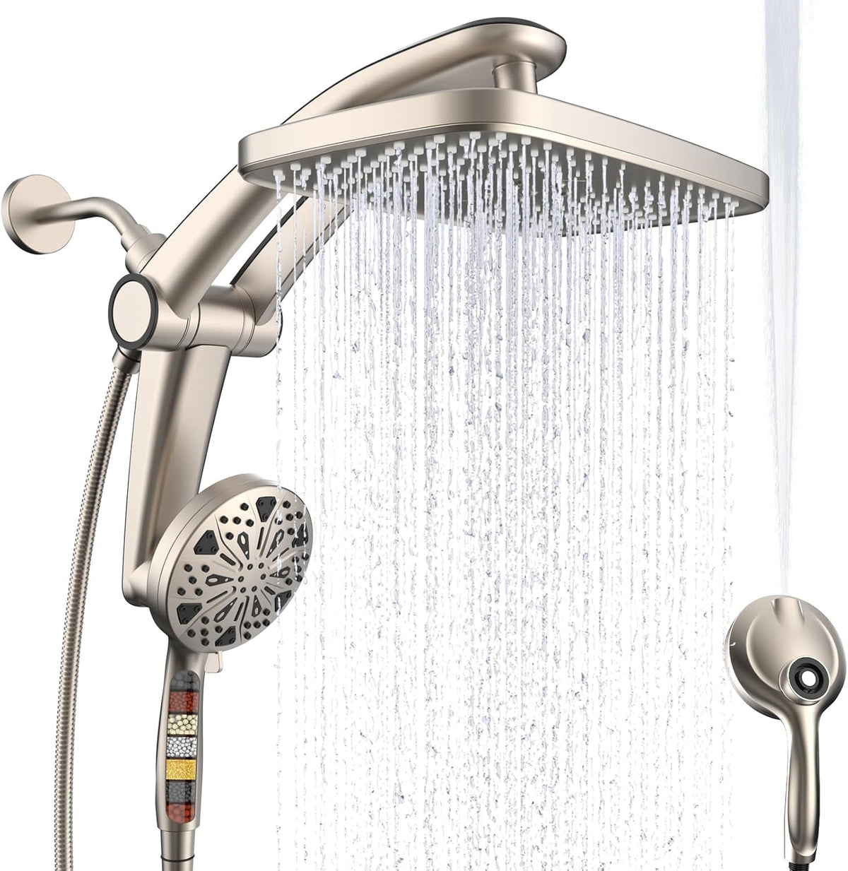 12-Inch High Pressure Rain Shower Head with Handheld Spray Combo, Magnetic