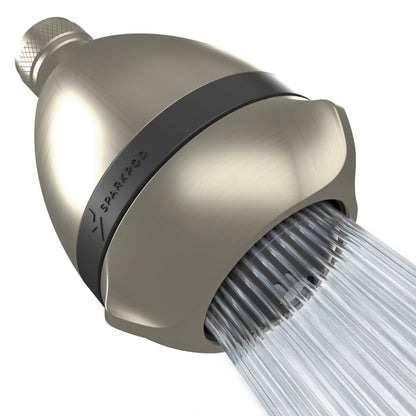SparkPod High Pressure Shower Head, 3 Inch Fixed Showerhead, Brushed Nickel