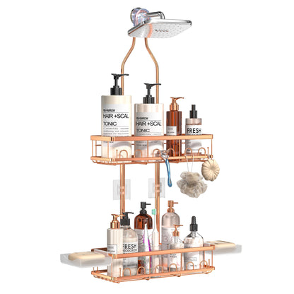 Skyapex Shower Caddy Hanging Over Shower Head, Adjustable, Black
