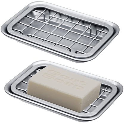 SheeChung Soap Dish for Bathroom Kitchen, Stainless Steel Soap Holder Tray