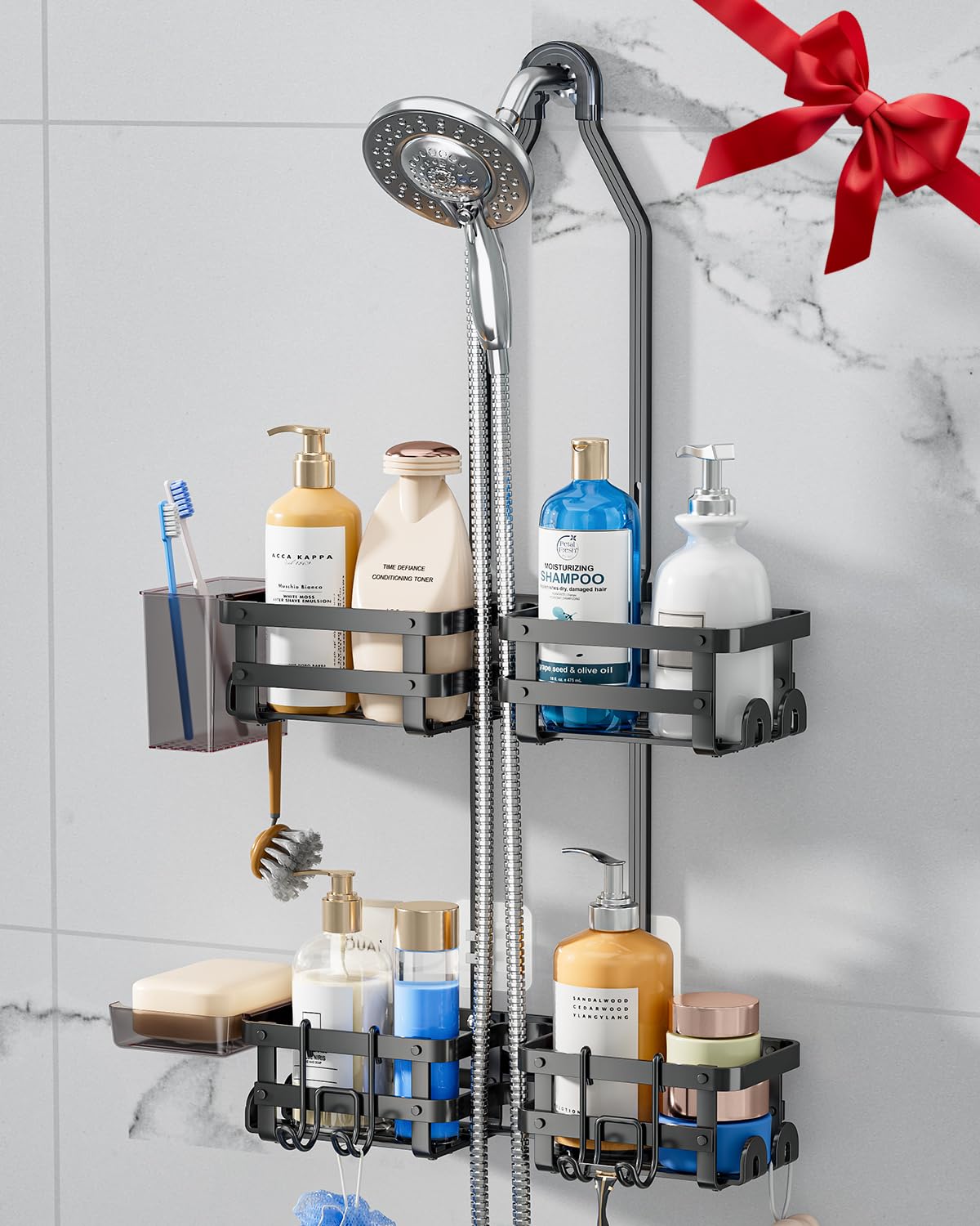 Aluminum Shower Caddy Hanging,Shower Caddy, Never Rust Shower Organizer