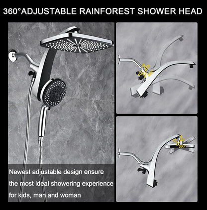 Rain Shower Head with Handheld Showerhead, Chrome 1.8GPM 460311