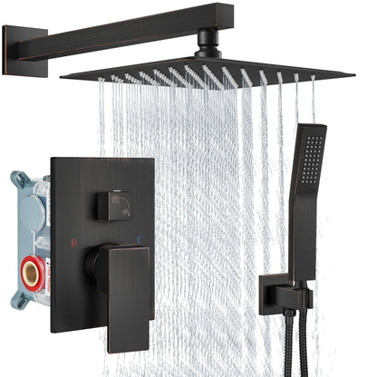 Aolemi Shower Faucet Set with Handheld Matte Black 8 Inch Head