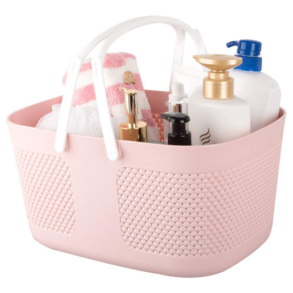 rejomiik Portable Plastic Shower Caddy Basket Organizer with Handles, Blue