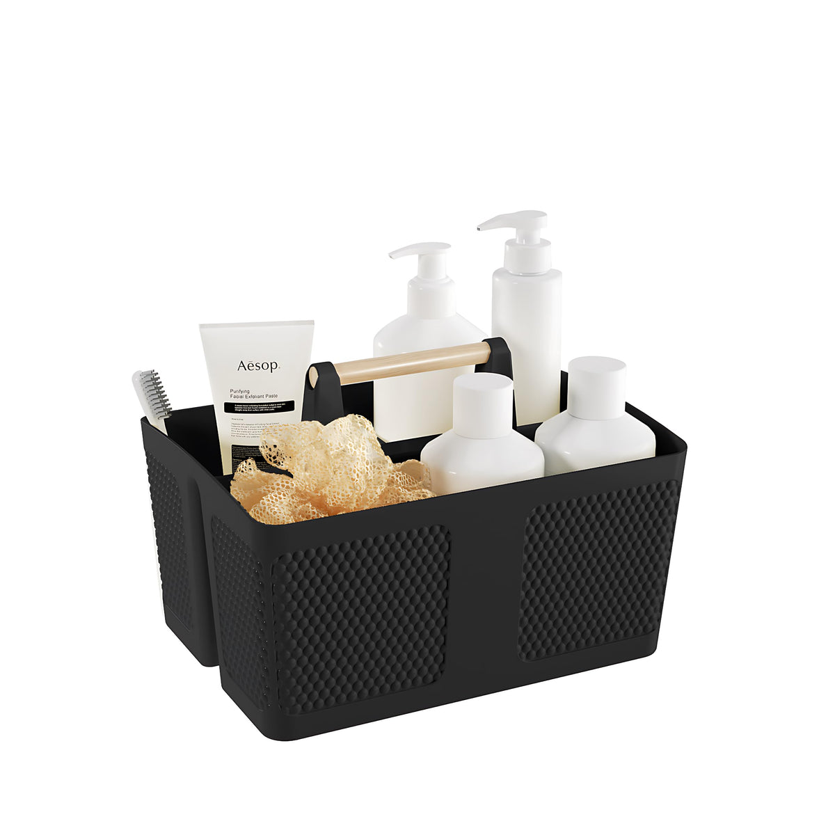 Shower Caddy Portable and Cleaning Caddy Organizer for Bathroom, Kitchen,Toiletries Storage, Caddy organizer with handle, Rust-Resistant, Durable Material(Milky White, 9.36"L×7.73"W×7.24"H)