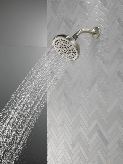 Delta Faucet 8-Spray Touch-Clean Shower Head Brushed Nickel, Delta Shower Heads, Showerhead, Brushed Nickel Shower Head, 2.5 GPM Water Flow, Stainless 75898CSN