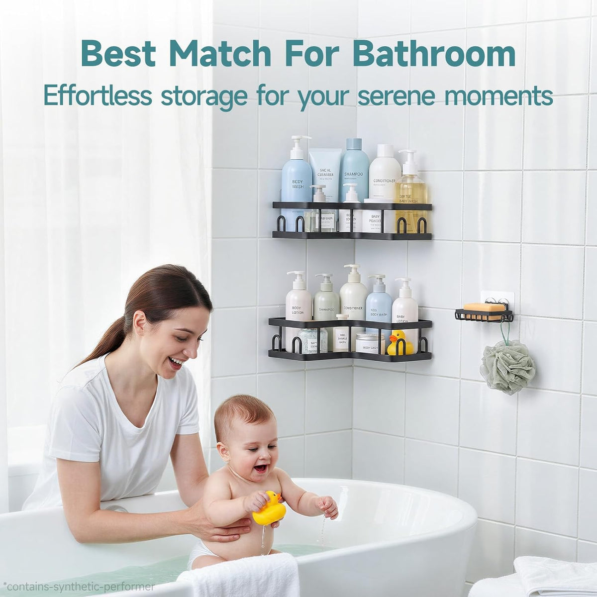 Veken Corner Shower Caddy 3-Pack, Advanced Rustproof Design&Stable Storage