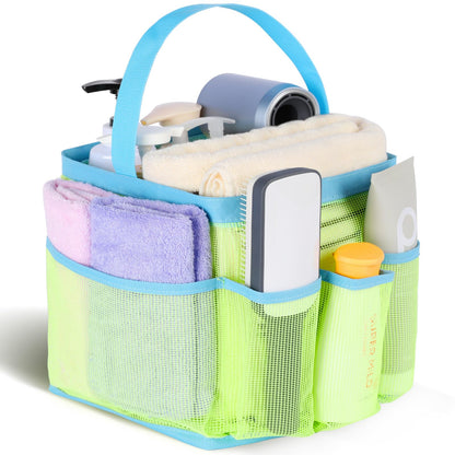 EUDELE Mesh Shower Caddy Portable for College Dorm Room Essentials, Shower Caddy Dorm with 9-Pocket Large Capacity for Beach, Swimming, Gym, Camping, Travel essentials
