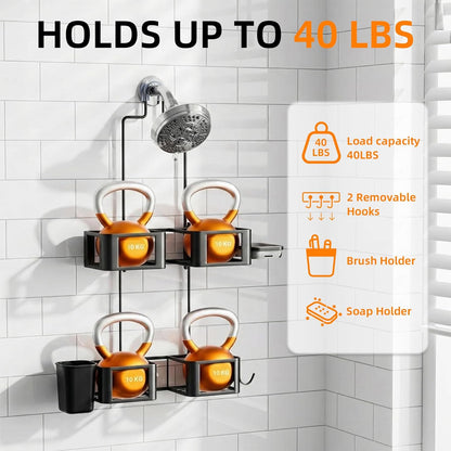 Hanging Shower Caddy for Handheld Showerheads,Over Head Shower organizer