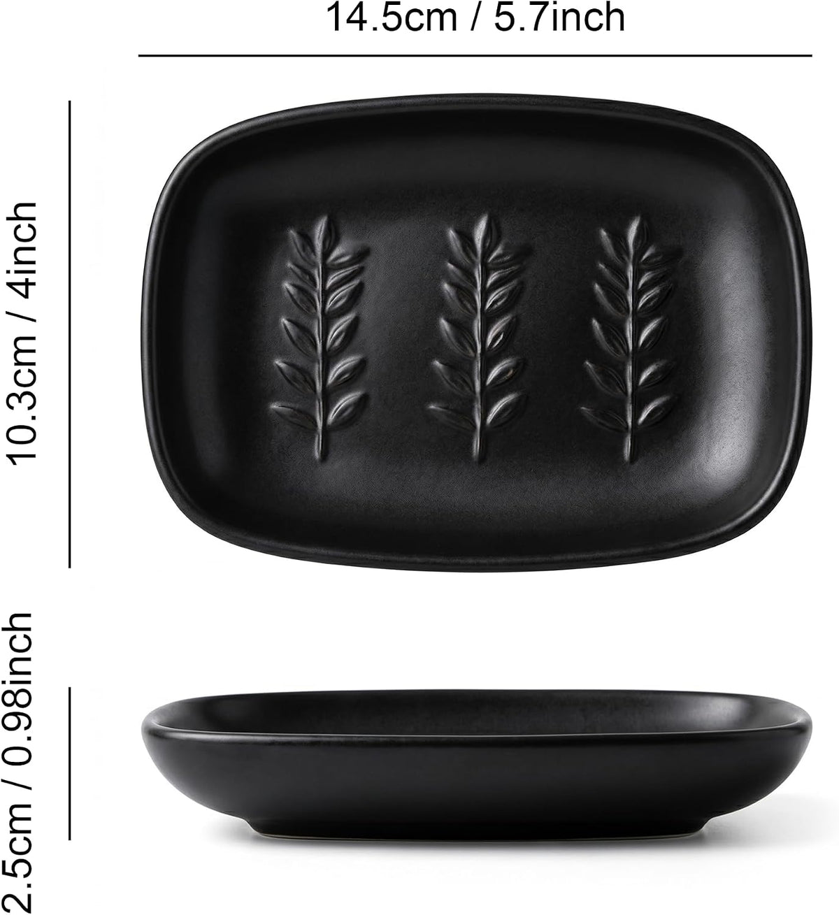 Ceramic Soap Dish for Bathroom, Decorative Bar Soap Holder