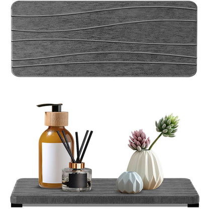 3PCS Water Absorbing Stone Tray, DryingNeat Diatomite Stone Sink Tray, Instant Dry Sink Coasters, Kitchen Sponge Hand Soap Holder, Countertop Fast Drying Counter Trays,8 * 4inch and 4 * 4inch