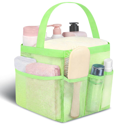 Mesh Shower Caddy Portable - 9 Pockets for College Dorm Room Essential