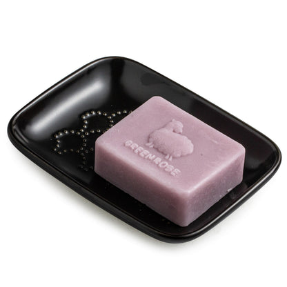 Gomakren Ceramic Soap Dish, Bar Soap Holder for Bathroom Kitchen Sink White