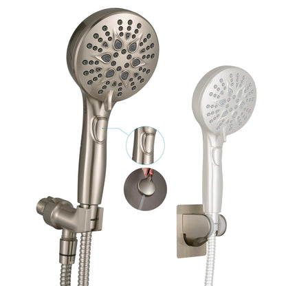 GwernKB Handheld Shower Head with ON OFF Switch & 79in Stainless Steel Hose