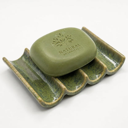 Ceramic Soap Dish, Draining Bar Soap Holder for Shower & Bathroom