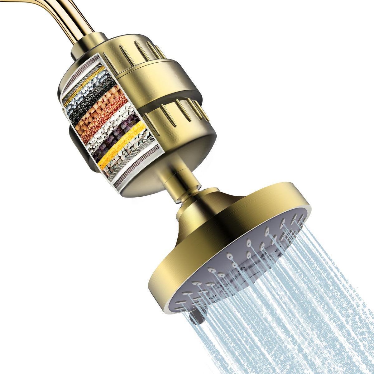 FEELSO Shower Head with Shower Filter, Filtered Shower Head for Hard Water
